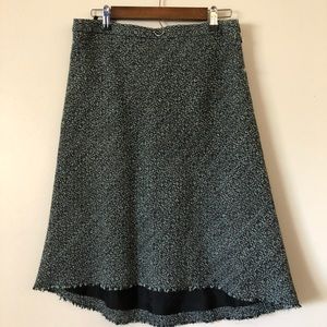 Banana Republic Women Tweed Skirt Hi Low Raw Edge